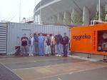 Zespół prądotwórczy firmy Aggreko na arenie piłkarskich mistrzostw świata.